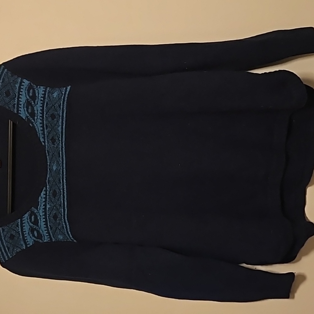 - Womens Toad & Co sweater Navy with pretty designs from REI